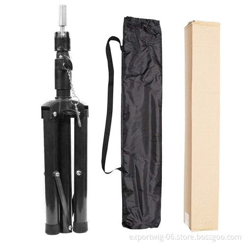 Metal Mannequin Head Stand Tripod Adjustable For Hairdressing Training Canvas Head Stand Cosmetology Training